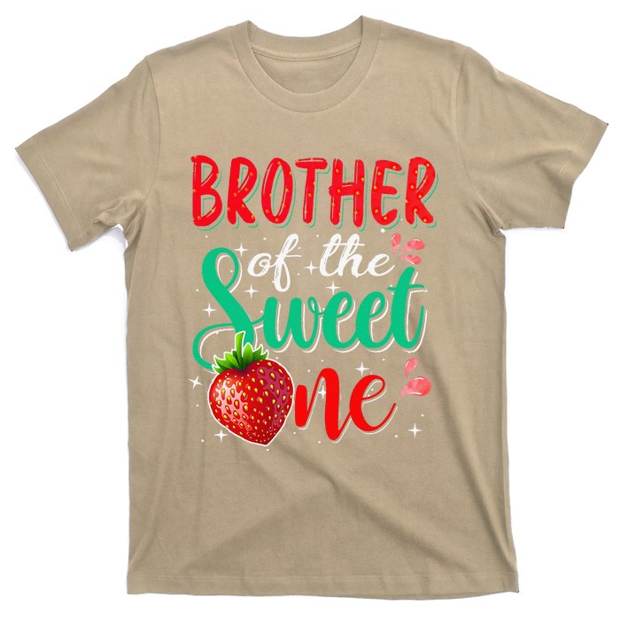 Brother Of The Sweet One Strawberry 1st Birthday Family T-Shirt