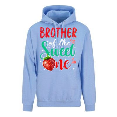 Brother Of The Sweet One Strawberry 1st Birthday Family Unisex Surf Hoodie