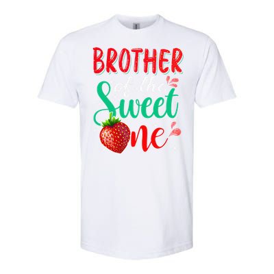 Brother Of The Sweet One Strawberry 1st Birthday Family Softstyle CVC T-Shirt