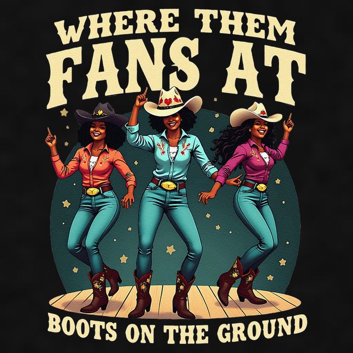 boots on the ground where them fans at Ladies PosiCharge Tri-Blend Wicking Tank