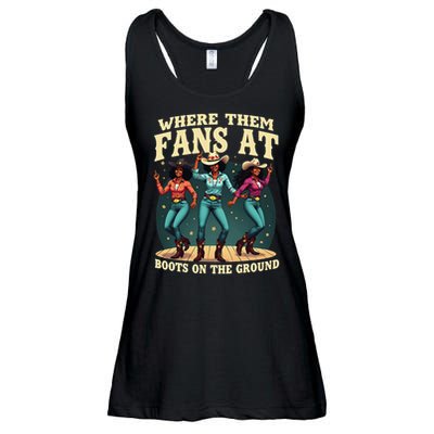 boots on the ground where them fans at Ladies Essential Flowy Tank
