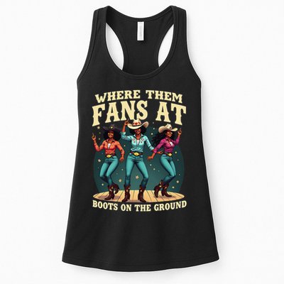 boots on the ground where them fans at Womens Tank Top