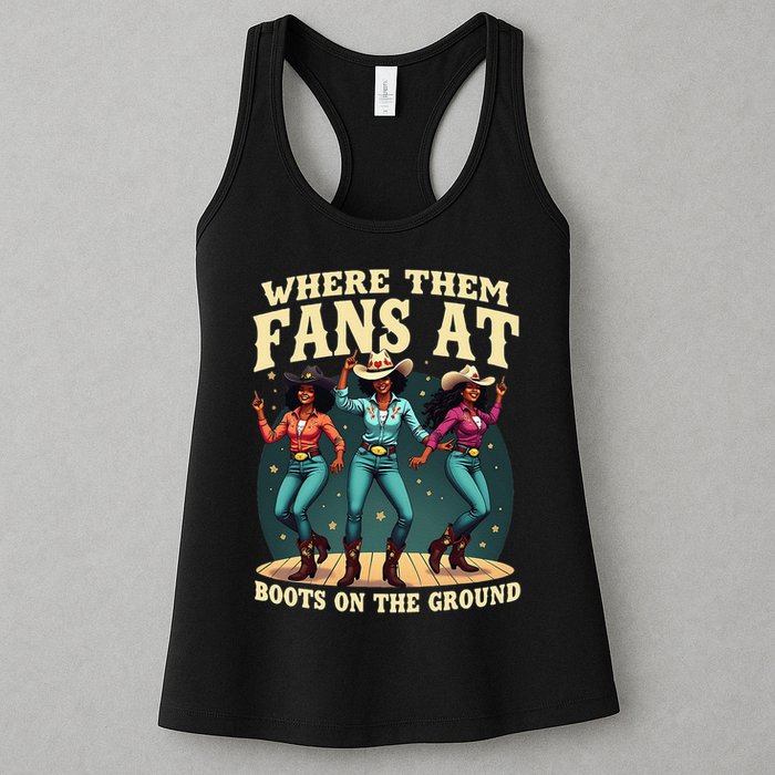 boots on the ground where them fans at Womens Tank Top