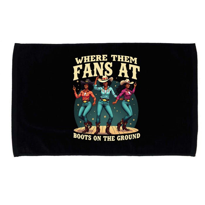 boots on the ground where them fans at Microfiber Hand Towel