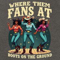 boots on the ground where them fans at Cotton Canvas Backpack