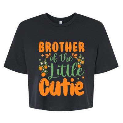 Brother Of The Little Cutie 1st Birthday Family Matching Bella+Canvas Jersey Crop Tee