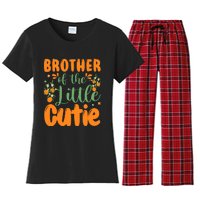 Brother Of The Little Cutie 1st Birthday Family Matching Women's Flannel Pajama Set