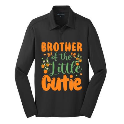 Brother Of The Little Cutie 1st Birthday Family Matching Silk Touch Performance Long Sleeve Polo