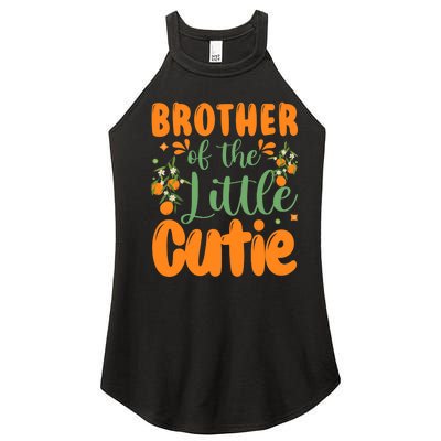 Brother Of The Little Cutie 1st Birthday Family Matching Women’s Perfect Tri Rocker Tank