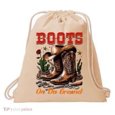 Boots On The Ground  Drawstring Bag