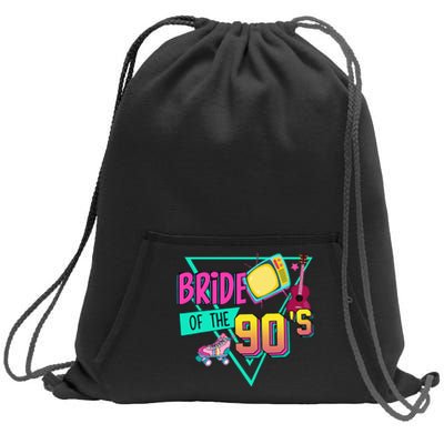 Bride Of The 90s Retro 90s Bride Bachelorette Sweatshirt Cinch Pack Bag