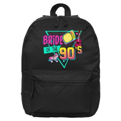 Bride Of The 90s Retro 90s Bride Bachelorette 16 in Basic Backpack