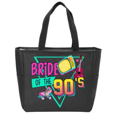 Bride Of The 90s Retro 90s Bride Bachelorette Zip Tote Bag