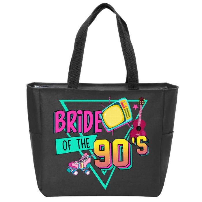 Bride Of The 90s Retro 90s Bride Bachelorette Zip Tote Bag