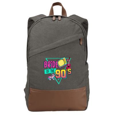 Bride Of The 90s Retro 90s Bride Bachelorette Cotton Canvas Backpack