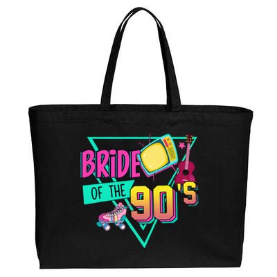 Bride Of The 90s Retro 90s Bride Bachelorette Cotton Canvas Jumbo Tote