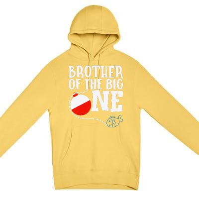 Brother Of The Big One Fishing Boy First Birthday Ofishally Premium Pullover Hoodie