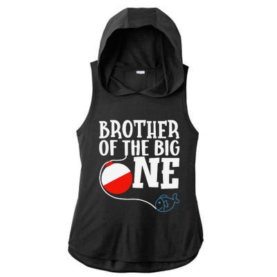 Brother Of The Big One Fishing Boy First Birthday Ofishally Ladies PosiCharge Tri-Blend Wicking Draft Hoodie Tank