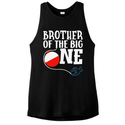 Brother Of The Big One Fishing Boy First Birthday Ofishally Ladies PosiCharge Tri-Blend Wicking Tank