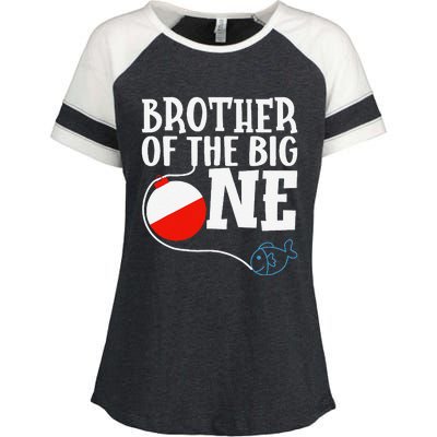 Brother Of The Big One Fishing Boy First Birthday Ofishally Enza Ladies Jersey Colorblock Tee