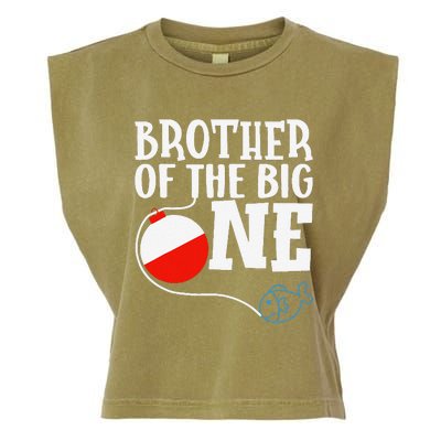 Brother Of The Big One Fishing Boy First Birthday Ofishally Garment-Dyed Women's Muscle Tee