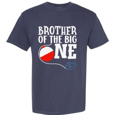 Brother Of The Big One Fishing Boy First Birthday Ofishally Garment-Dyed Heavyweight T-Shirt