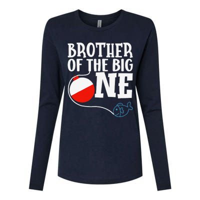 Brother Of The Big One Fishing Boy First Birthday Ofishally Womens Cotton Relaxed Long Sleeve T-Shirt