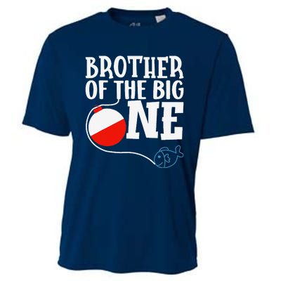 Brother Of The Big One Fishing Boy First Birthday Ofishally Cooling Performance Crew T-Shirt