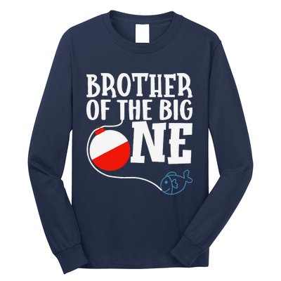 Brother Of The Big One Fishing Boy First Birthday Ofishally Long Sleeve Shirt