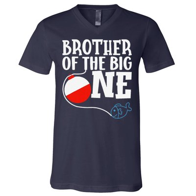 Brother Of The Big One Fishing Boy First Birthday Ofishally V-Neck T-Shirt