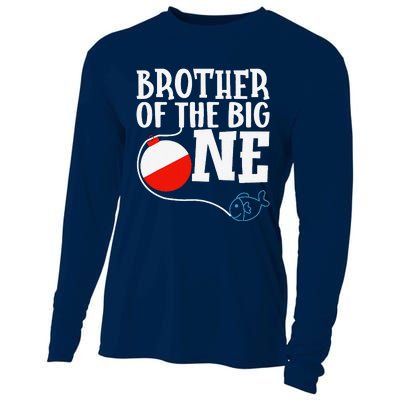 Brother Of The Big One Fishing Boy First Birthday Ofishally Cooling Performance Long Sleeve Crew