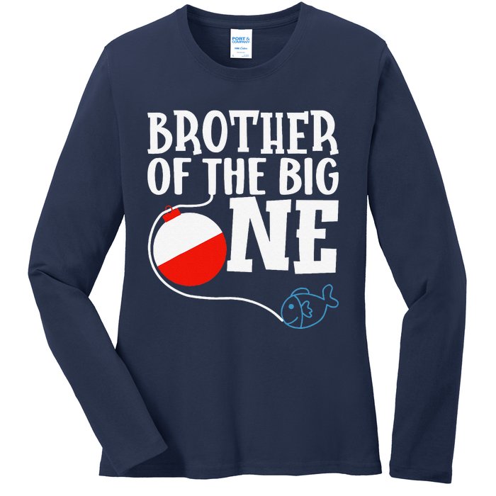 Brother Of The Big One Fishing Boy First Birthday Ofishally Ladies Long Sleeve Shirt