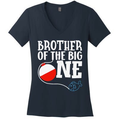 Brother Of The Big One Fishing Boy First Birthday Ofishally Women's V-Neck T-Shirt