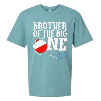 Brother Of The Big One Fishing Boy First Birthday Ofishally Sueded Cloud Jersey T-Shirt