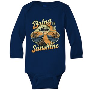 Bring On The Sunshine Summer Sun Beach Waves Gift Baby Long Sleeve Bodysuit