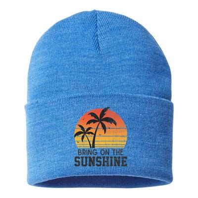 Bring On The Sunshine Summertime Summer Season Summer Vibes Gift Sustainable Knit Beanie