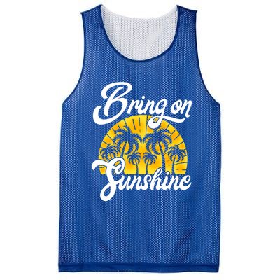 Bring On The Sunshine Funny Beach Vacation Summer Design Gift Mesh Reversible Basketball Jersey Tank