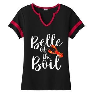 Belle Of The Boil Shrimps Crawfish Crab Seafood Lover Ladies Halftime Notch Neck Tee