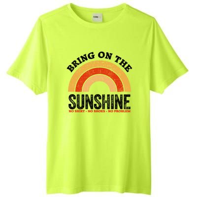 Bring On The Sunshine Gift Vintage Rainbow No Shoes No Gift Tall Fusion ChromaSoft Performance T-Shirt