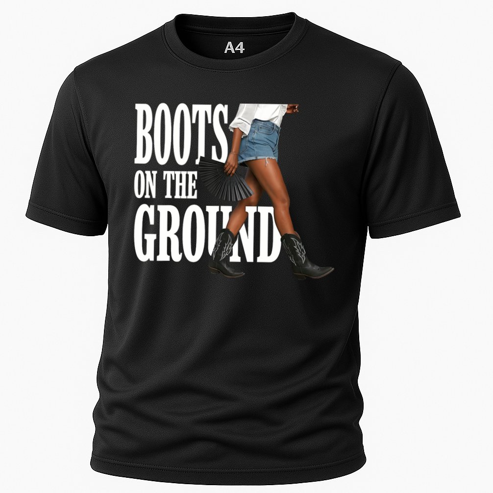 Boots On The Ground  Cowgirl Melanin  Cooling Performance Crew T-Shirt