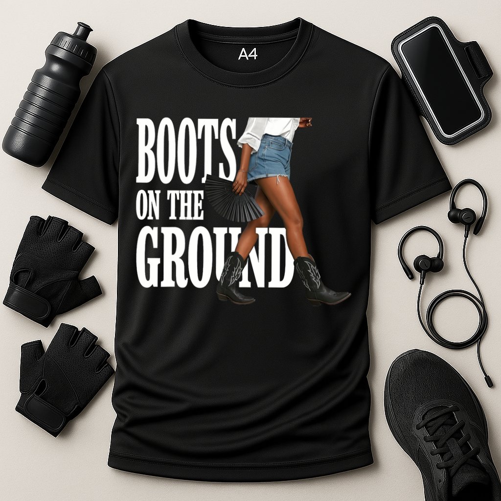 Boots On The Ground  Cowgirl Melanin  Cooling Performance Crew T-Shirt