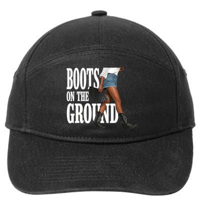 Boots On The Ground  Cowgirl Melanin  7-Panel Snapback Hat
