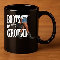 Boots On The Ground  Cowgirl Melanin  11oz C Handle Ceramic Mug