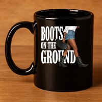 Boots On The Ground  Cowgirl Melanin  11oz C Handle Ceramic Mug