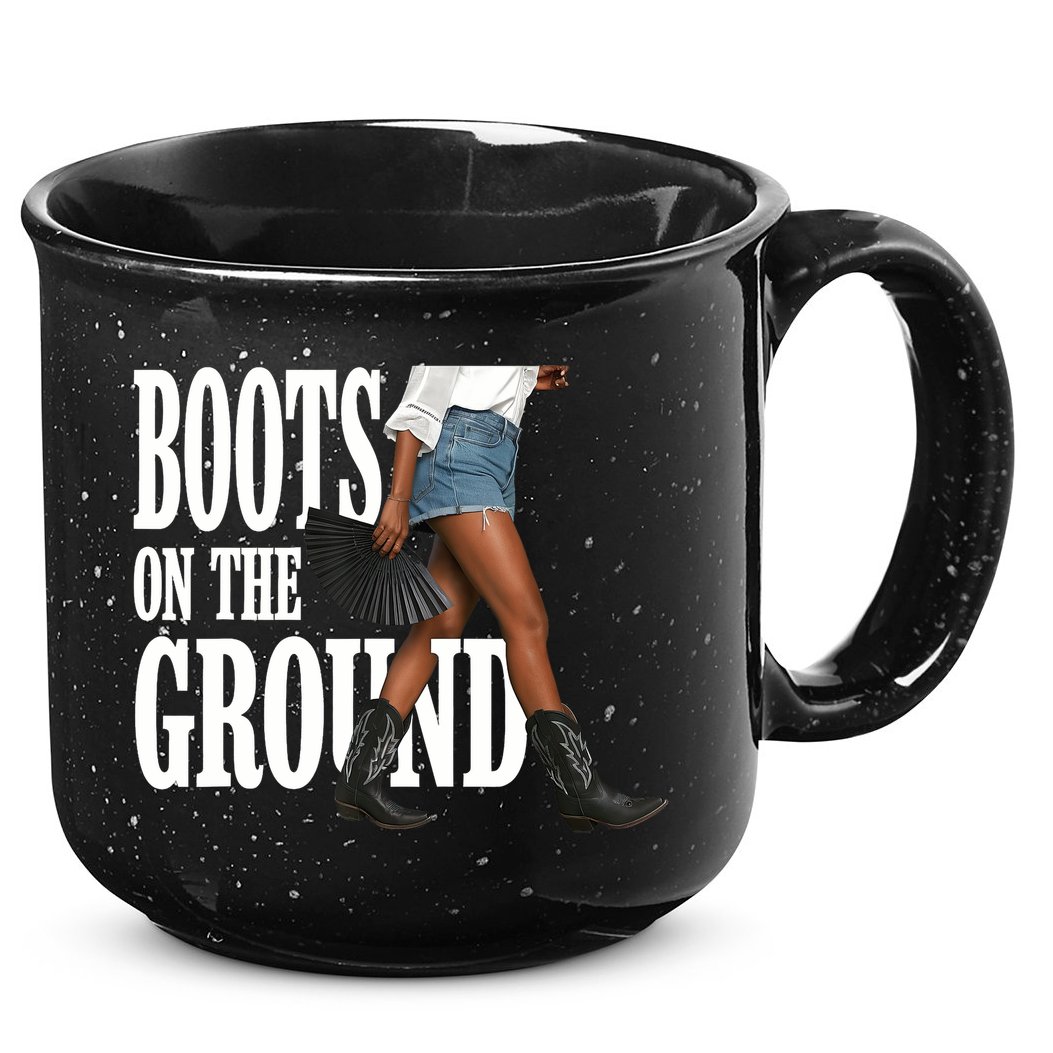 Boots On The Ground  Cowgirl Melanin  15oz Campfire Ceramic Mug