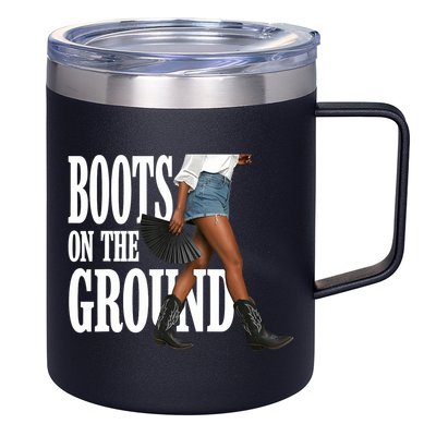 Boots On The Ground  Cowgirl Melanin  12oz Stainless Steel Coffee Mug