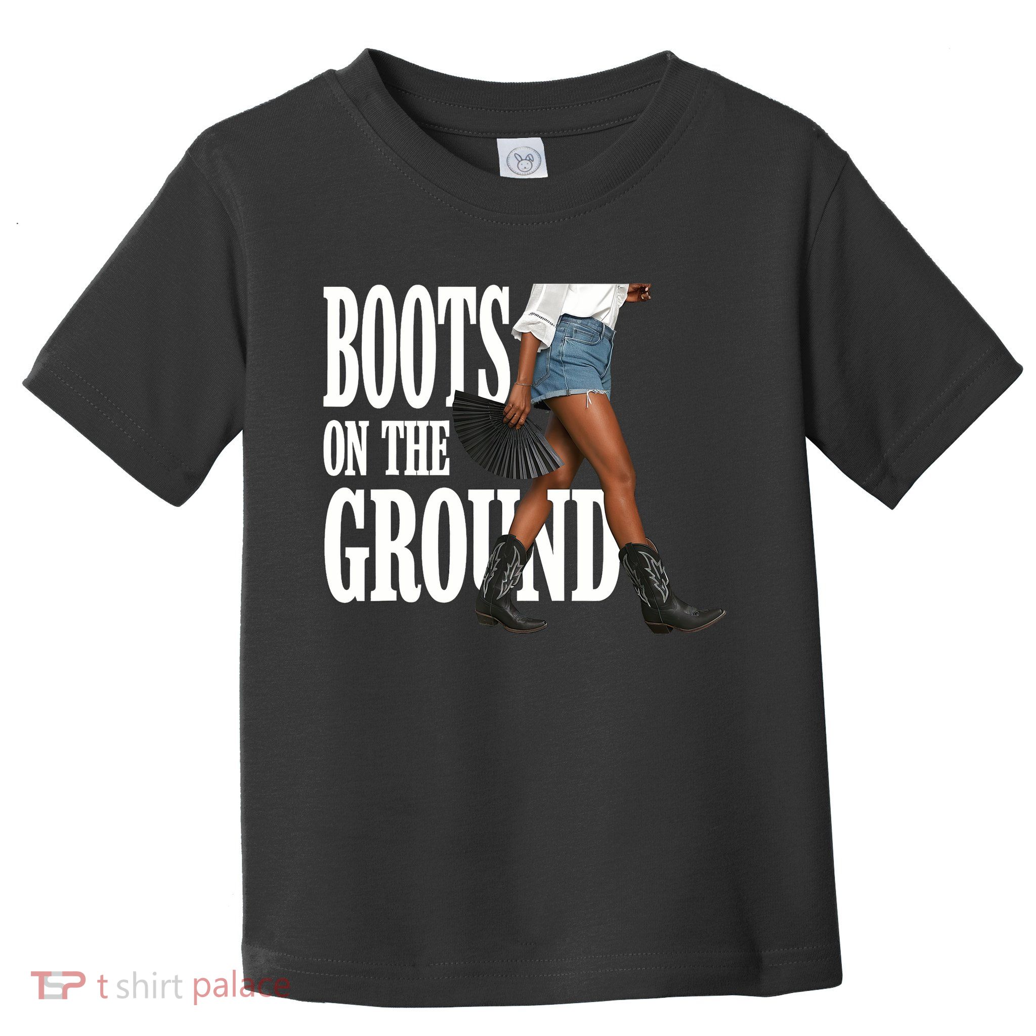 Boots On The Ground  Cowgirl Melanin  Toddler T-Shirt