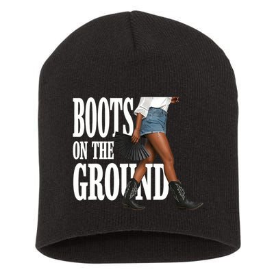 Boots On The Ground  Cowgirl Melanin  Short Acrylic Beanie