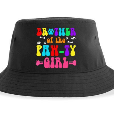 Brother Of The Paw.Ty Girl Dog Family Matching Party Groovy Sustainable Bucket Hat