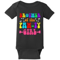 Brother Of The Paw.Ty Girl Dog Family Matching Party Groovy Baby Bodysuit